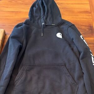 Carhartt Men's Black Hoodie with Logo